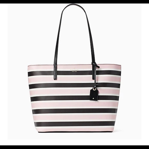 NWT-Kate Spade janie celebration stripe medium tot - Picture 1 of 6